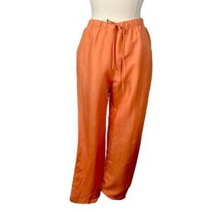 Workshop Pants Linen Blend Relaxed Fit Straight Leg High Rise Women’s Size XL